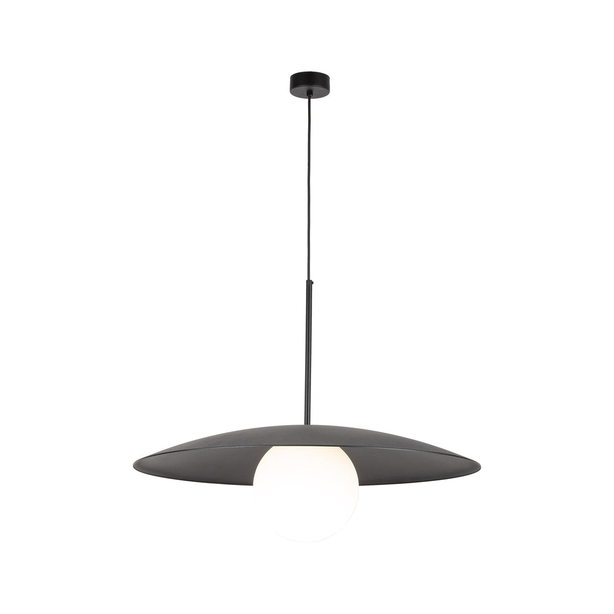 SLATE Mid-Century Modern Wide Dome Pendant Light for Kitchen Island & Dining Table