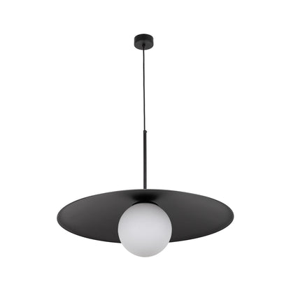 SLATE Mid-Century Modern Wide Dome Pendant Light for Kitchen Island & Dining Table