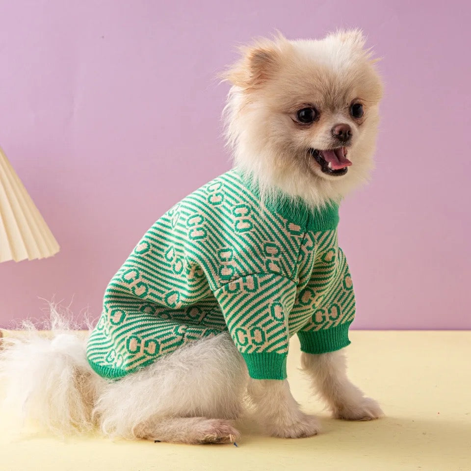 Poochi Knit Dog Sweater – Luxury Cozy Outfit for Dogs
