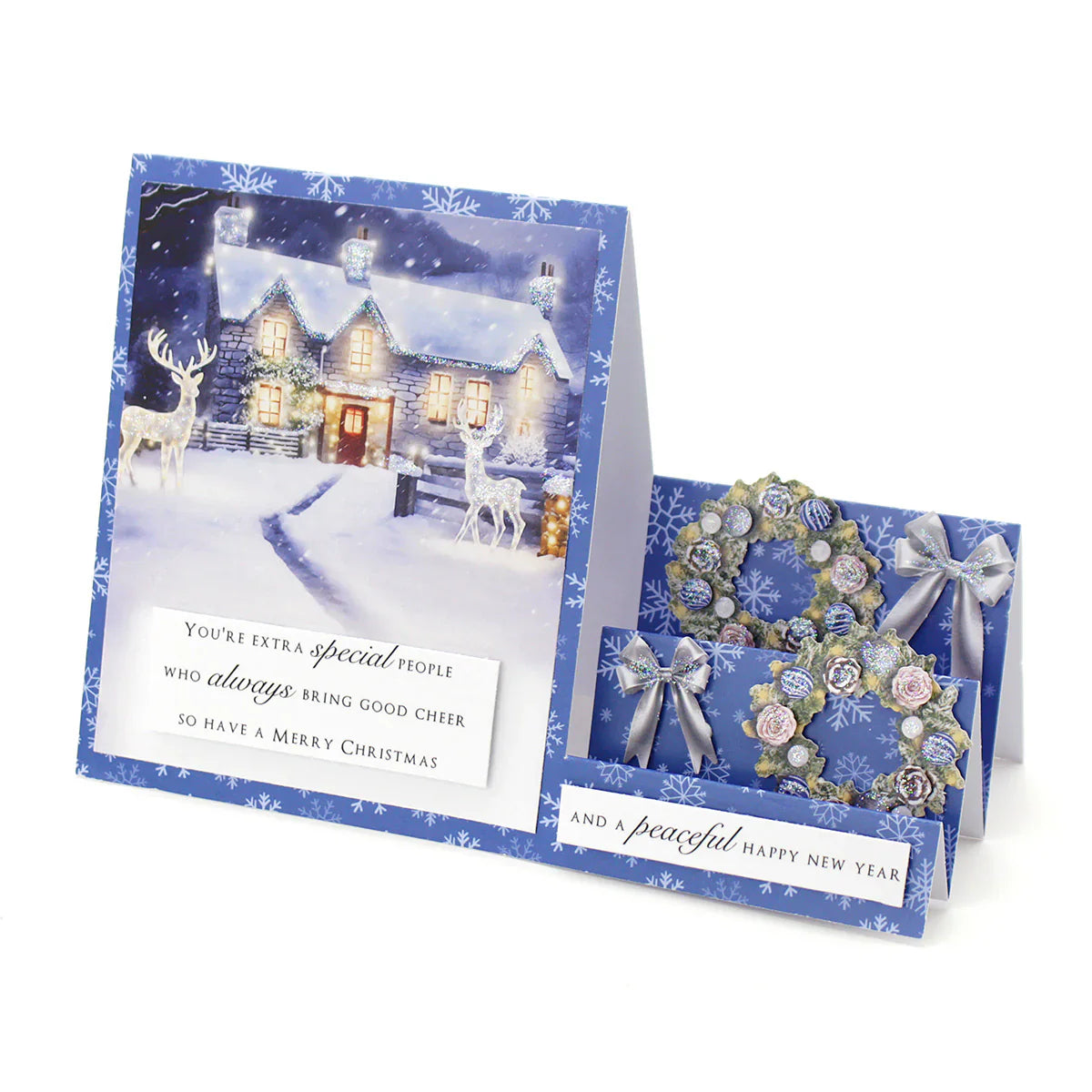 Katy Sue Die Cut Decoupage – Christmas Floral Embellishments, Winter (pack of 3)