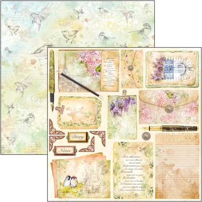 Ciao Bella Poèmes d'Amour Feuille de papier 30,5 x 30,5 cm 1 feuille