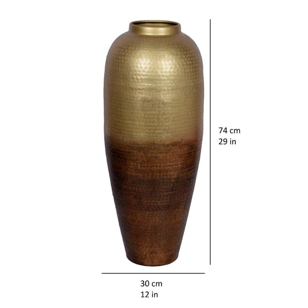 Vase de sol en laiton martelé Selina