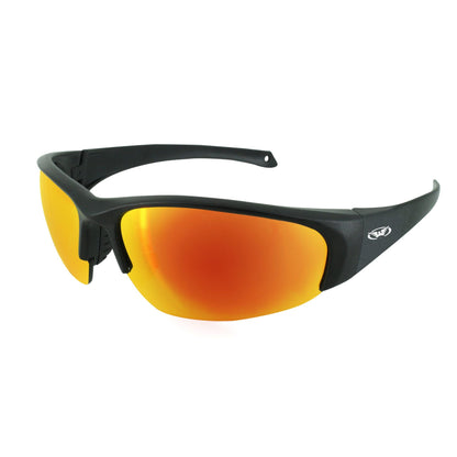 Global Vision Eyedol Flexible Temple Motorcycle Sunglasses. Safety Rated Riding Glasses