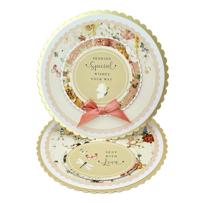 Kanban Crafts Jolies Embellissements Papier Fleuris Feuilletés, 6 feuilles