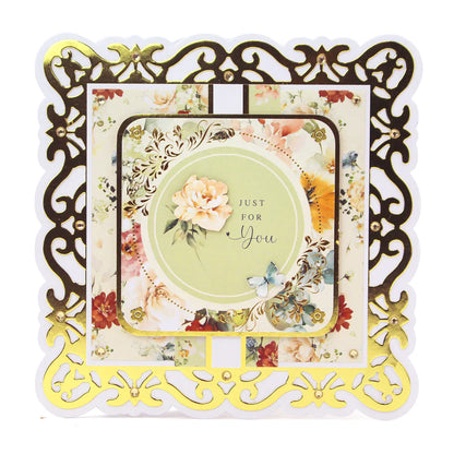 Kanban Crafts Jolies Embellissements Papier Fleuris Feuilletés, 6 feuilles