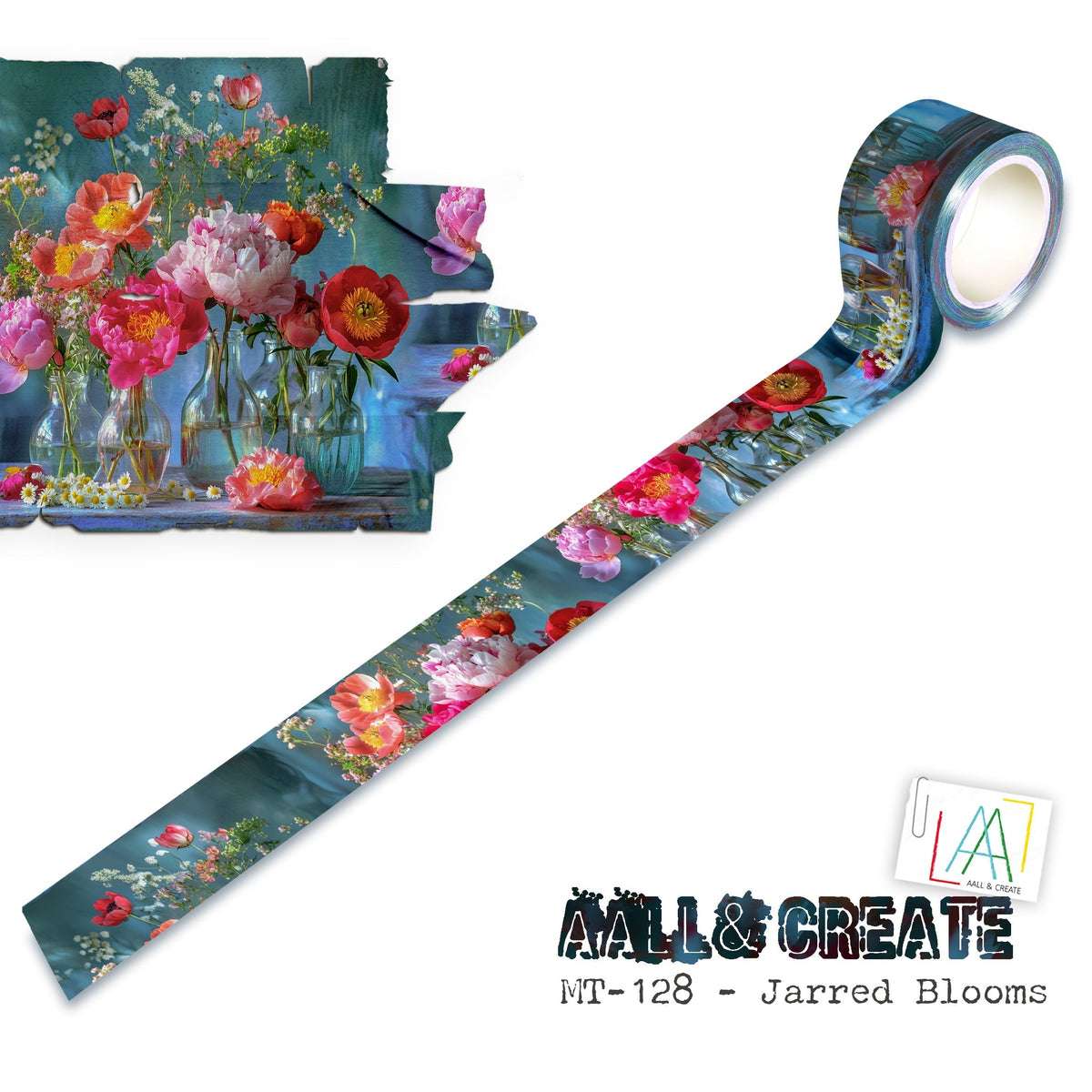 AALL and Create - Rouleau de Masking Tape 25mm x 10m - Jarred Blooms (Superpositions !)