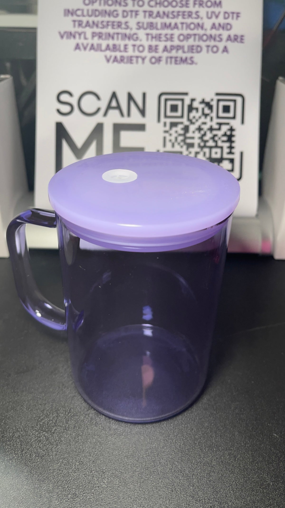 Mug en verre vierge Jelly Libby 10oz - Personnalisable avec du vinyle et du UV DTF