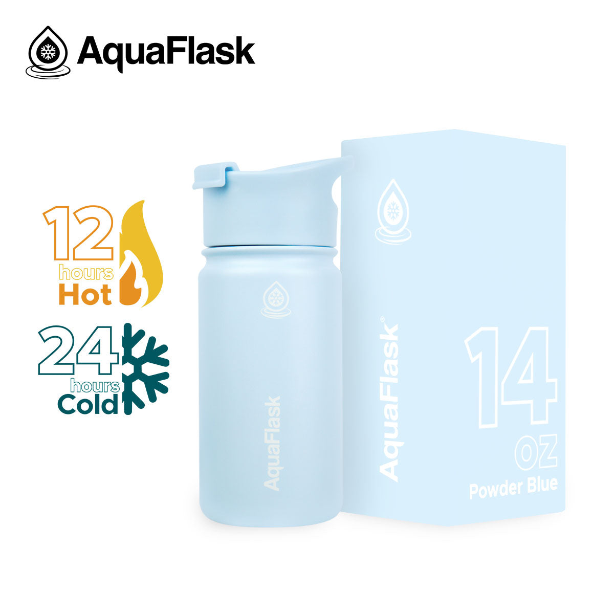 Bouteilles d'eau isothermes AquaFlask Original 415 ml (14 oz)