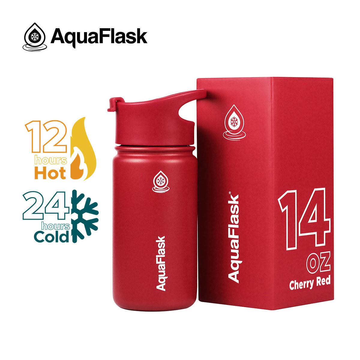 Bouteilles d'eau isothermes AquaFlask Original 415 ml (14 oz)