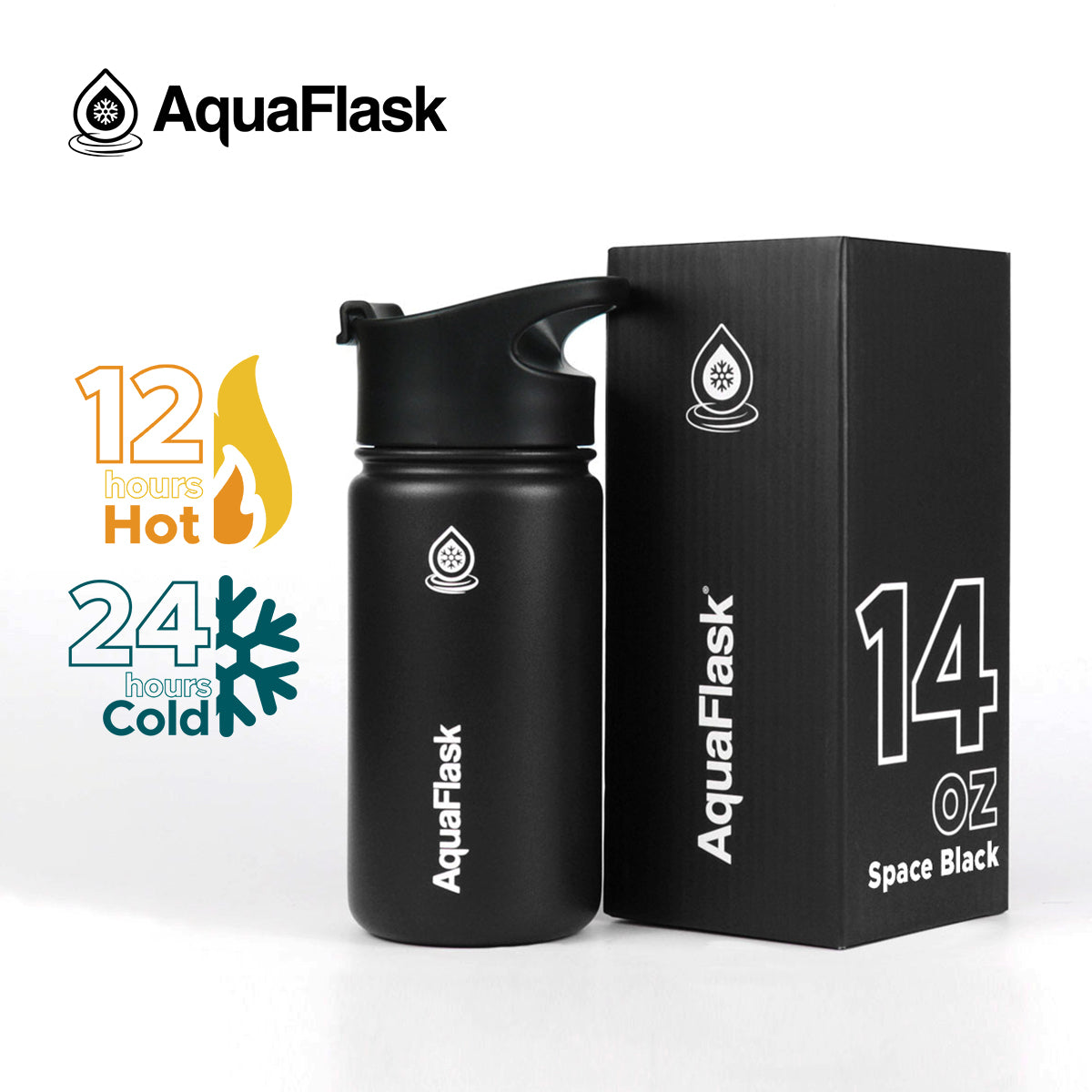 Bouteilles d'eau isothermes AquaFlask Original 415 ml (14 oz)