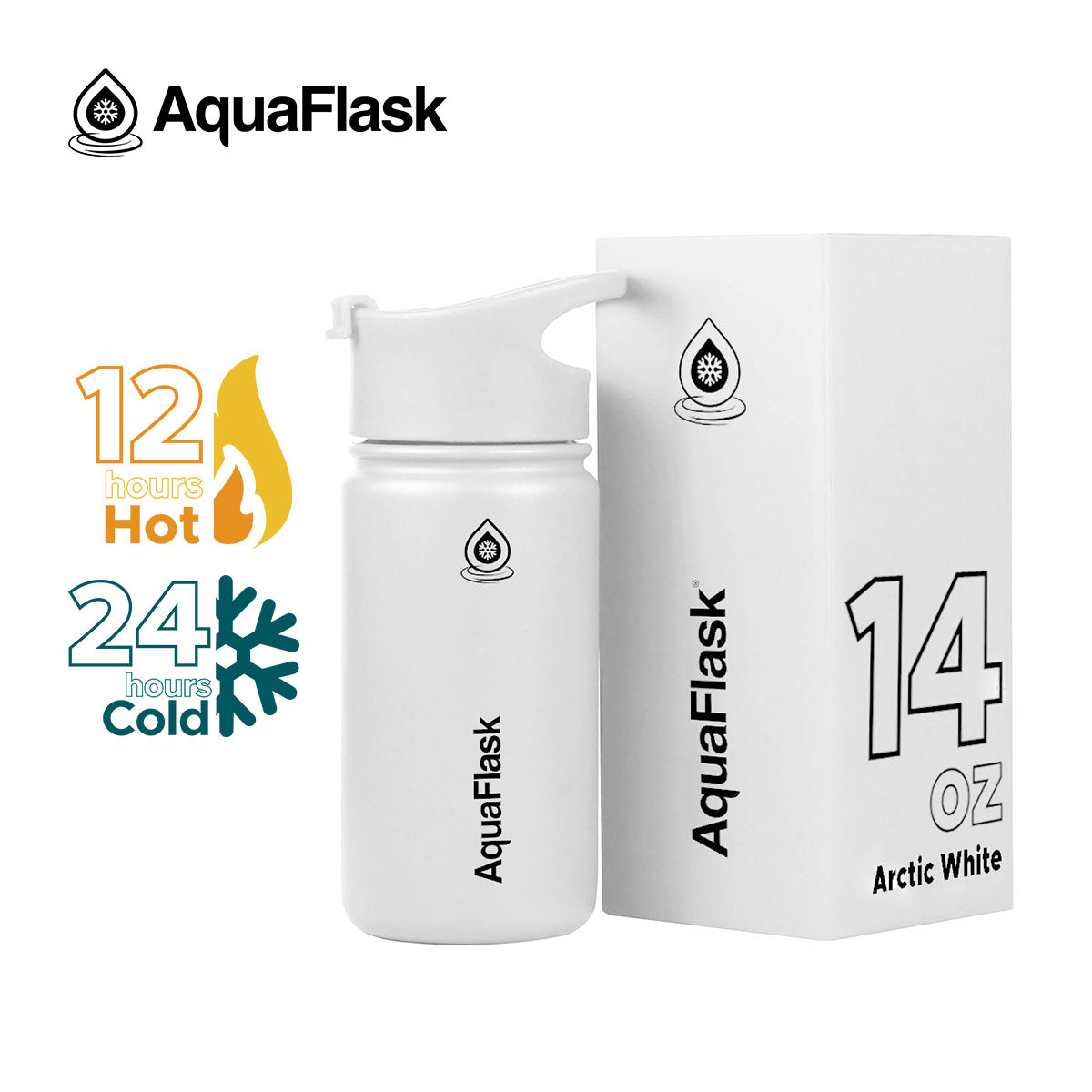 Bouteilles d'eau isothermes AquaFlask Original 415 ml (14 oz)