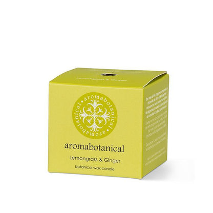 Mini Lemongrass & Ginger Candle with Soothing Scent by Aromabotanical