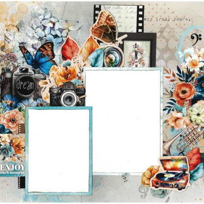3Quarter Designs Cerulean Score Set de Papier Design 30x30cm et Découpes