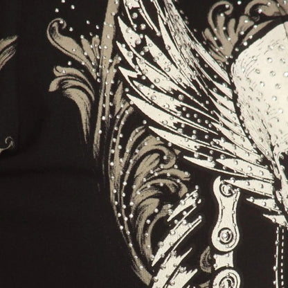Women's Motorcycle Zip Up Hoodie with Rhinestone Skull & Wings