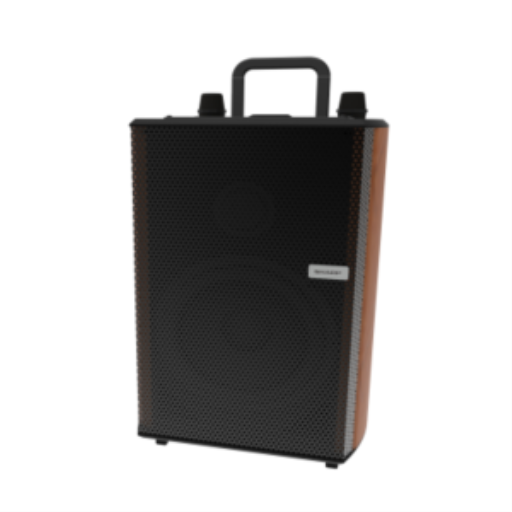Enceinte chariot portable 3 voies Sharp CBOX-TRB10MBO – Woofer de 10" et 2 micros sans fil