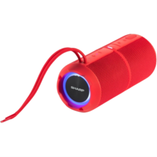 Haut-parleur Bluetooth portable SHARP Canada GX-BT290-RD – 32W, étanche à l'eau et à la poussière IP67, Rouge