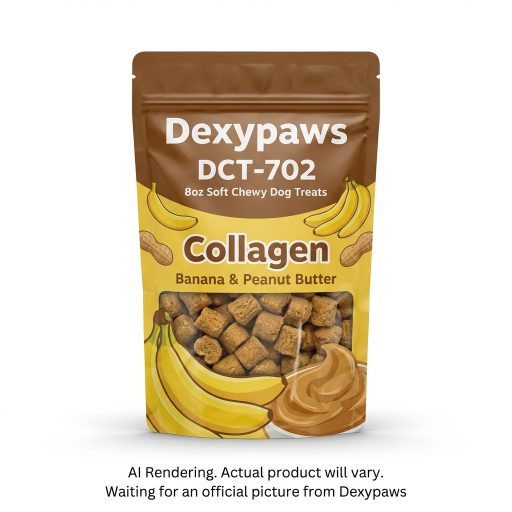 8oz Soft Chewy Dog Treats - Collagen, Banana & Peanut Butter