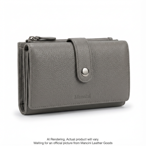 Portefeuille pochette RFID femme à grain galet