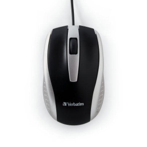 Souris filaire optique Bravo de Verbatim - Argent