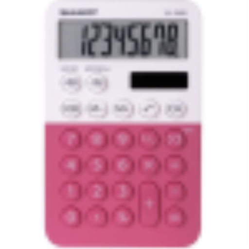 CALCULATRICE SHARP EL760RBPK XL À AFFICHAGE 8 CHIFFRES - FRAMBOISE