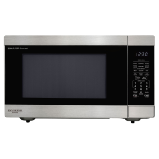 SHARP SMC2264KSC Four à micro-ondes de comptoir Carousel? XL avec technologie Inverter, 2,2 pi³ 1200W, en acier inoxydable