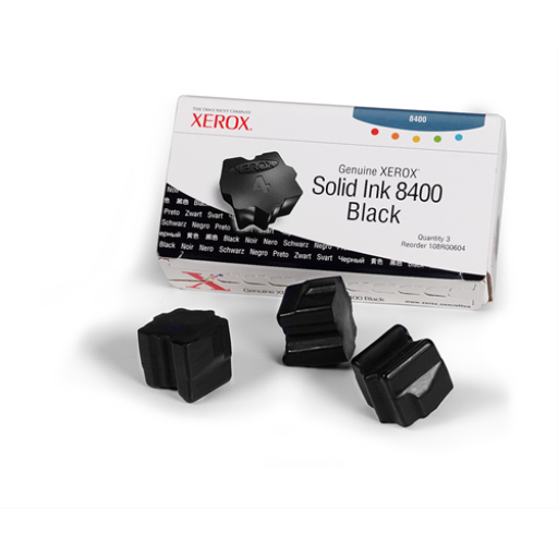 108R00604 Encre solide Xerox authentique 8400 Noire (trois bâtonnets)