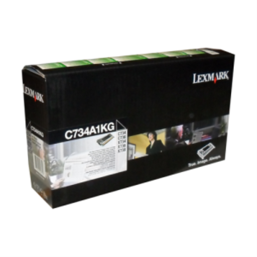 Cartouche de toner Lexmark C/X734,736,X738 noire, programme de retour, 8 000 pages