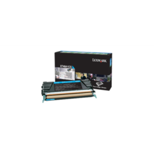 Cartouche de toner cyan 7K du programme de retour Lexmark X746,748
