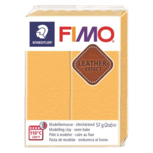 Modelling Clay Fimo Leather Effect Saffron Yellow 57g (2 oz)