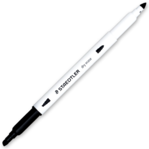 Double-Ended Dry Erase - Black