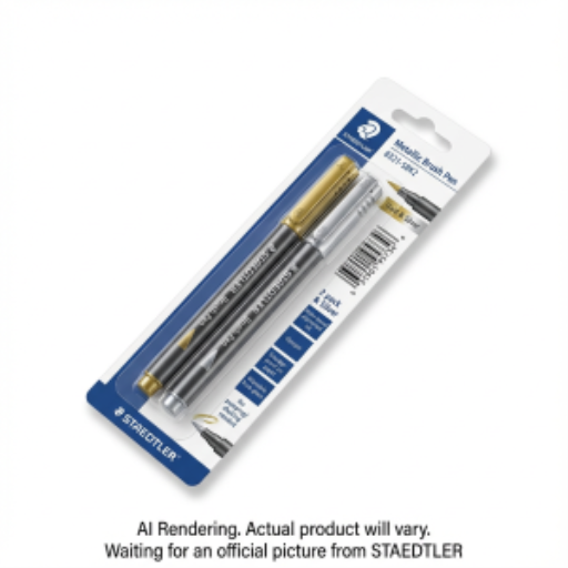 Metallic brush pen gold/silver, BK2