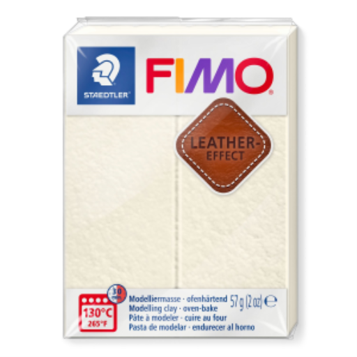 Pâte à Modeler Fimo Leather Effect Ivoire 57g (2 oz)