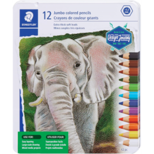 Crayon de couleur Jumbo hexagonal en bois FSC 100 %
