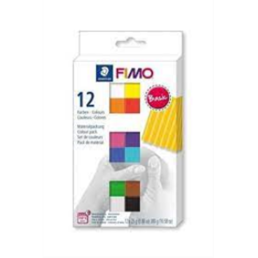 Set Modelling Clay Fimo Soft Basic Colors 12 Color Pack