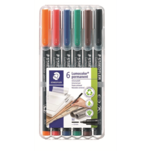 Stylo universel Lumocolor perm M 6 pièces