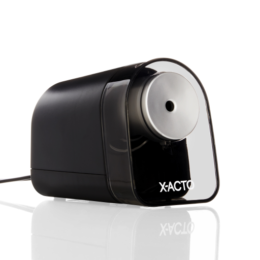 Taille-crayon électrique X-ACTO XLR, économiseur de crayon, moteur SafeStart, noir, 1 unité