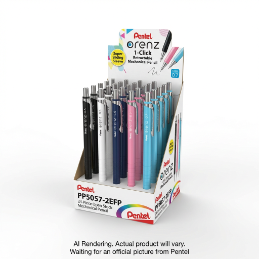 Porte-mines rétractable Pentel Orenz (0,5 mm/0,7 mm), présentoir assorti en vrac, 24 pièces