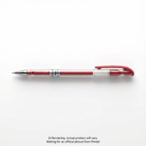 Pentel Arts Slicci Metallic (0.8mm) Needle Tip Med Gel Pen Red Metallic Ink