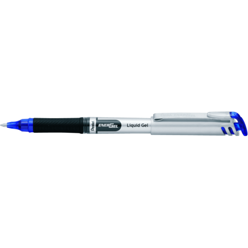Stylo bille EnerGel, (0,7 mm) Pointe métallique, Capuchon, Encre bleue