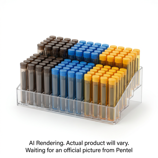 Mines Pentel Ain Stein (0,5/0,7/0,9 mm), présentoir assorti en vrac, 120 tubes