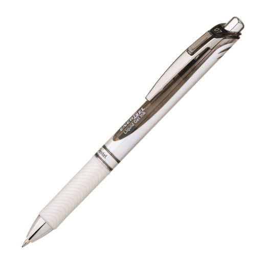 Stylo à encre gel liquide EnerGel Pearl, (0,7 mm) Pointe métallique, Encre noire
