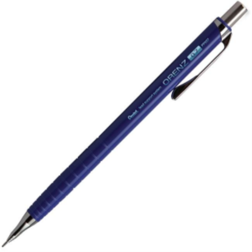 Porte-mine rétractable Orenz (0,7 mm), corps bleu, pré-rempli avec mine B