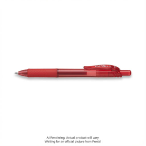 EnerGel-X Retractable Gel Roller, (1.0mm) Metal Tip, Red Ink