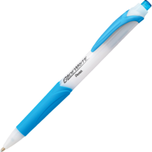 Stylo bille GlideWrite avec encre TechnIFlo, pointe large (1,0 mm), encre bleu ciel