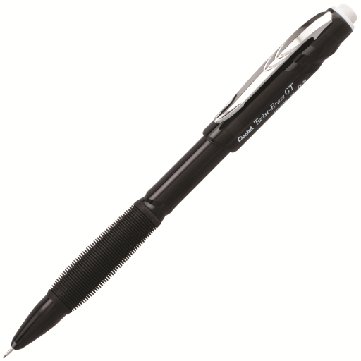 Crayon-porte mine rétractable Twist-Erase GT (0,5 mm) 1-Click, corps noir transparent