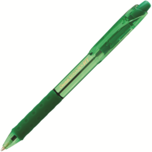 R.S.V.P. RT Colours Retractable Ballpoint Pen, (1.0mm), Green Barrel, Green Ink