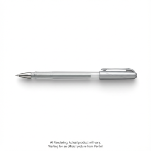 Stylo gel Pentel Arts Slicci Metallic (0,8 mm) à pointe aiguille et encre gel argent métallique