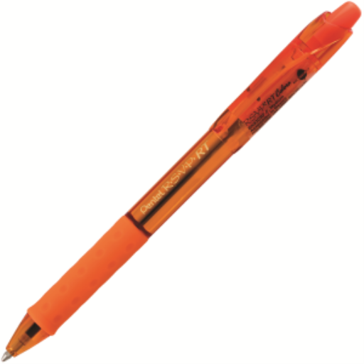 R.S.V.P. RT Colours Retractable Ballpoint Pen, (1.0mm), Orange Barrel, Orange Ink