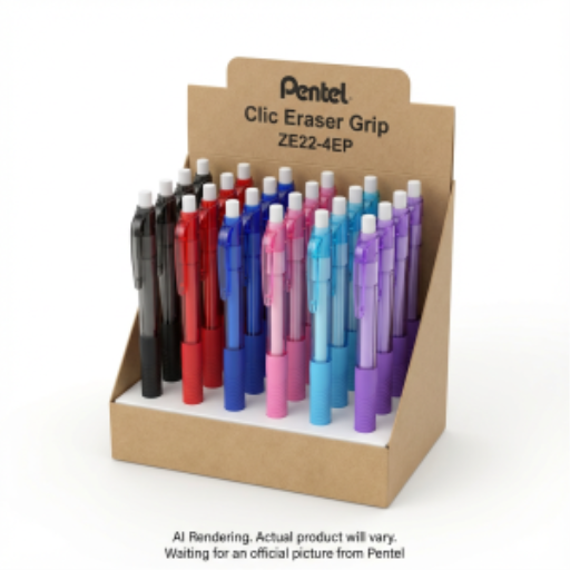 Clic Eraser, présentoir ouvert assorti, 48 pièces