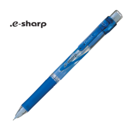 .Crayon mécanique E-Sharp (0,7 mm), accents bleus